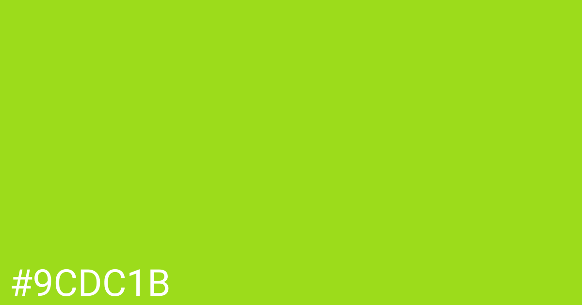 Hex color #9cdc1b graphic