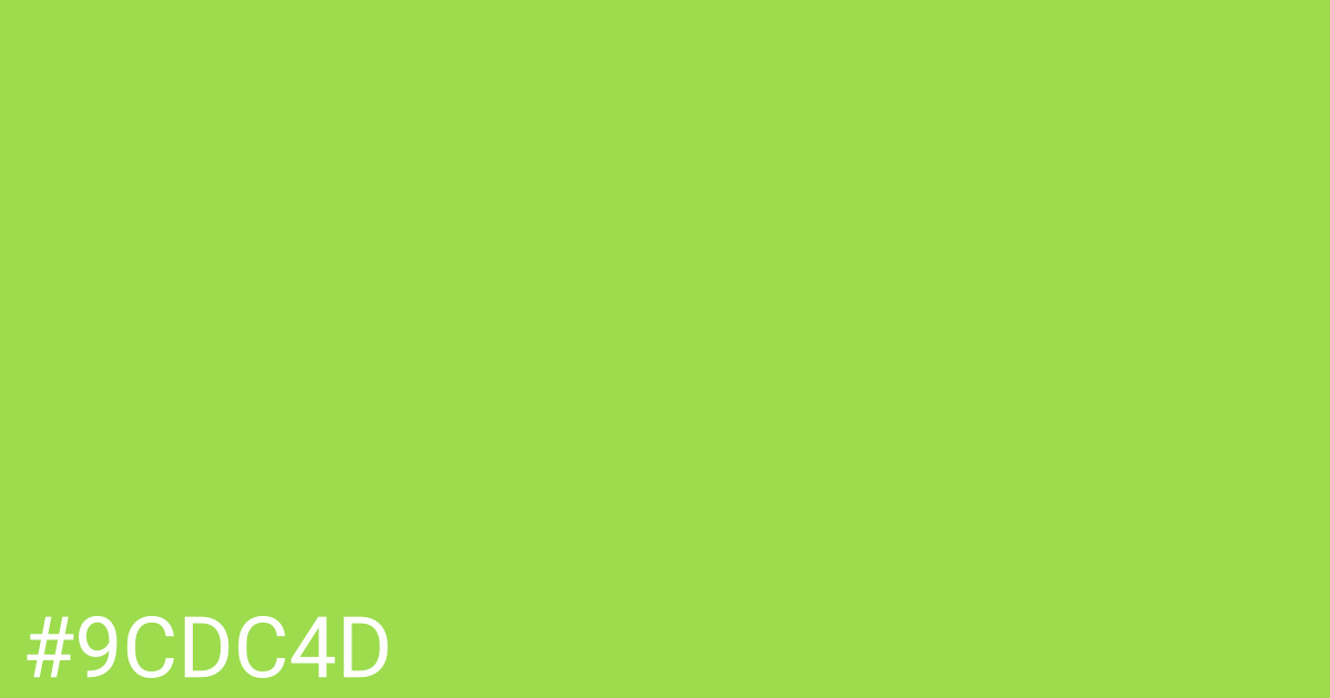 Hex color #9cdc4d graphic