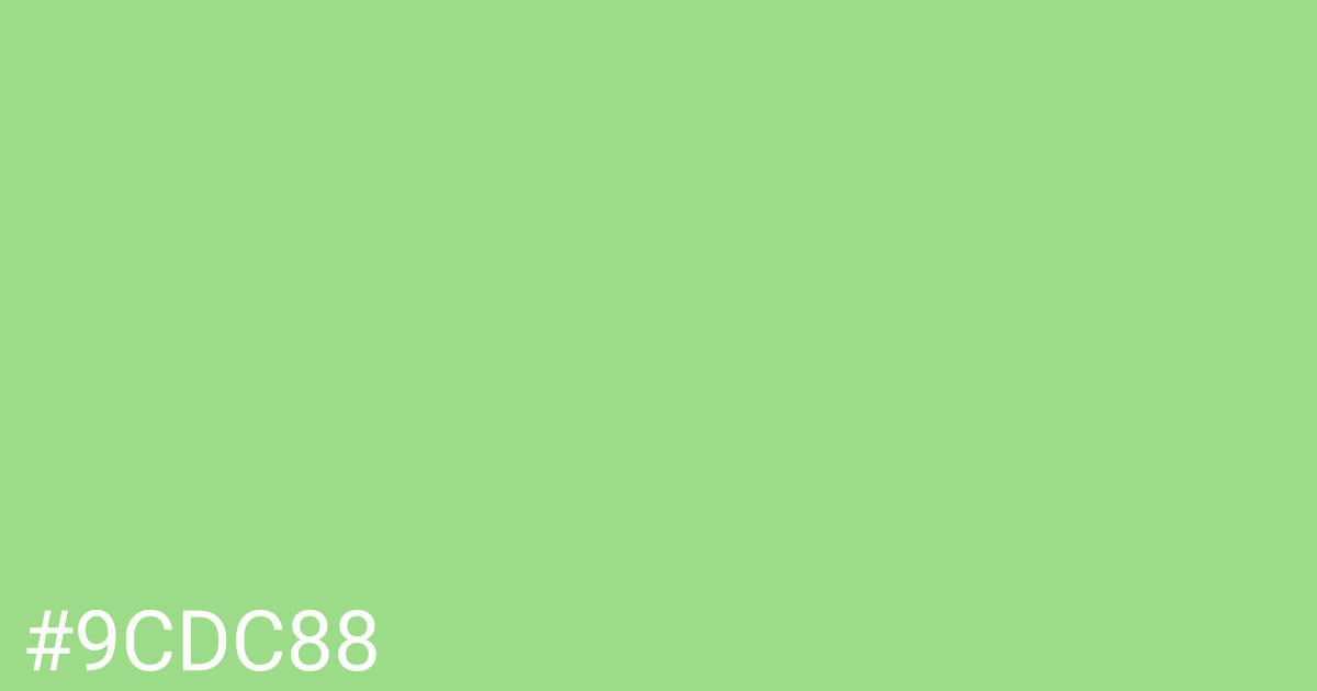 Hex color #9cdc88 graphic