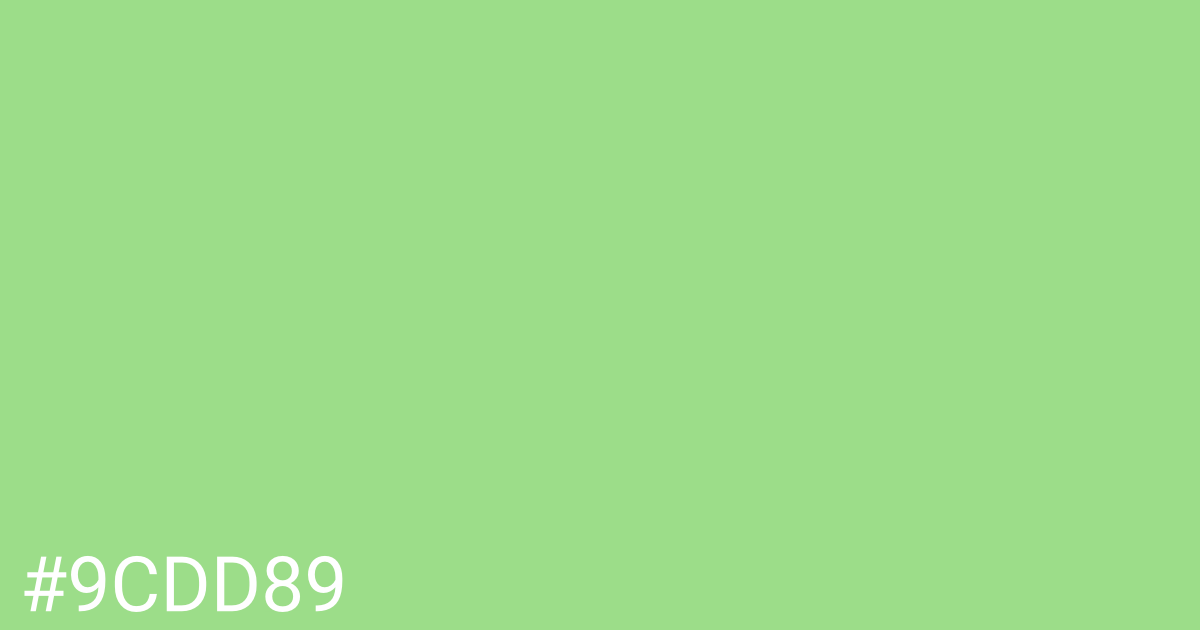 Hex color #9cdd89 graphic