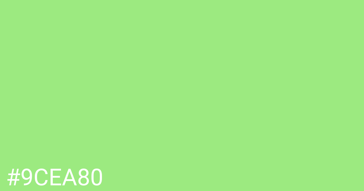 Hex color #9cea80 graphic