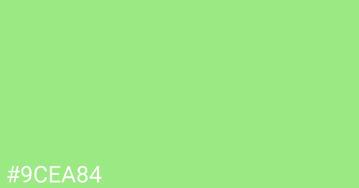 Hex color #9cea84 graphic