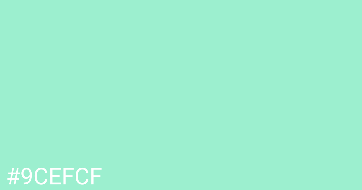 Hex color #9cefcf graphic