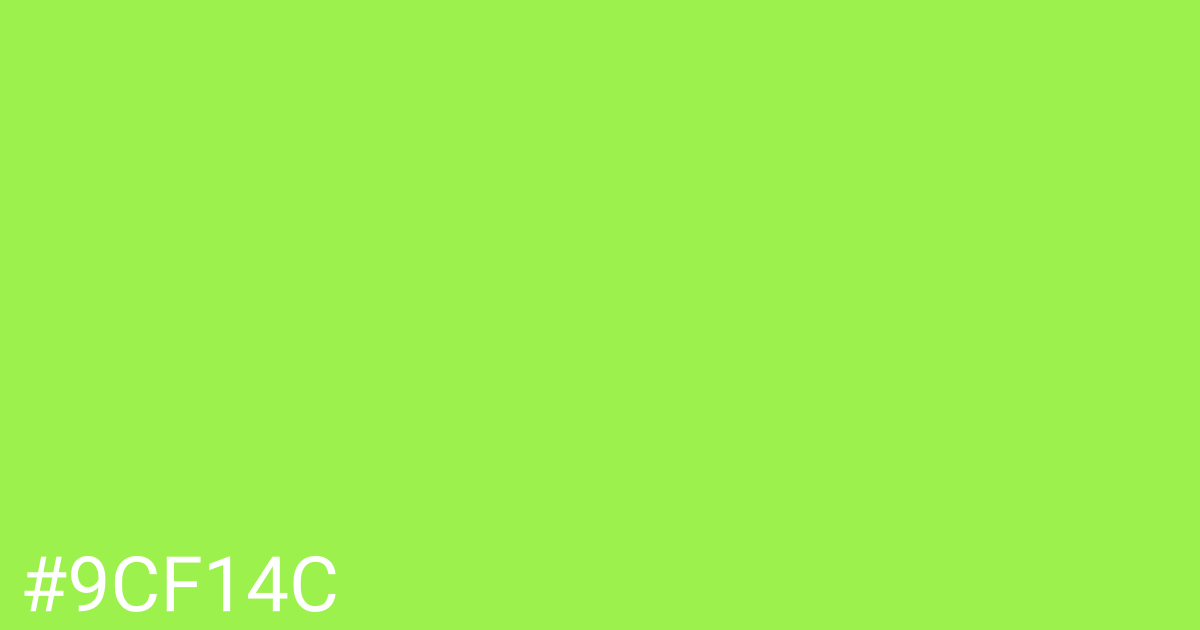 Hex color #9cf14c graphic