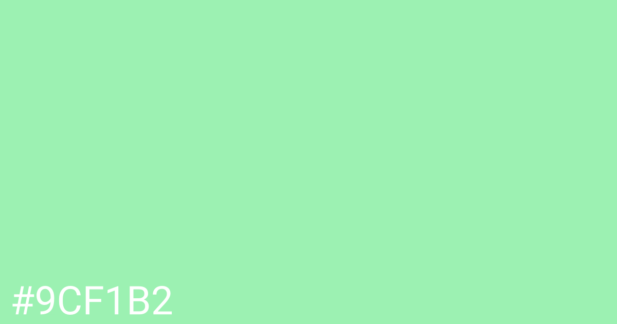 Hex color #9cf1b2 graphic