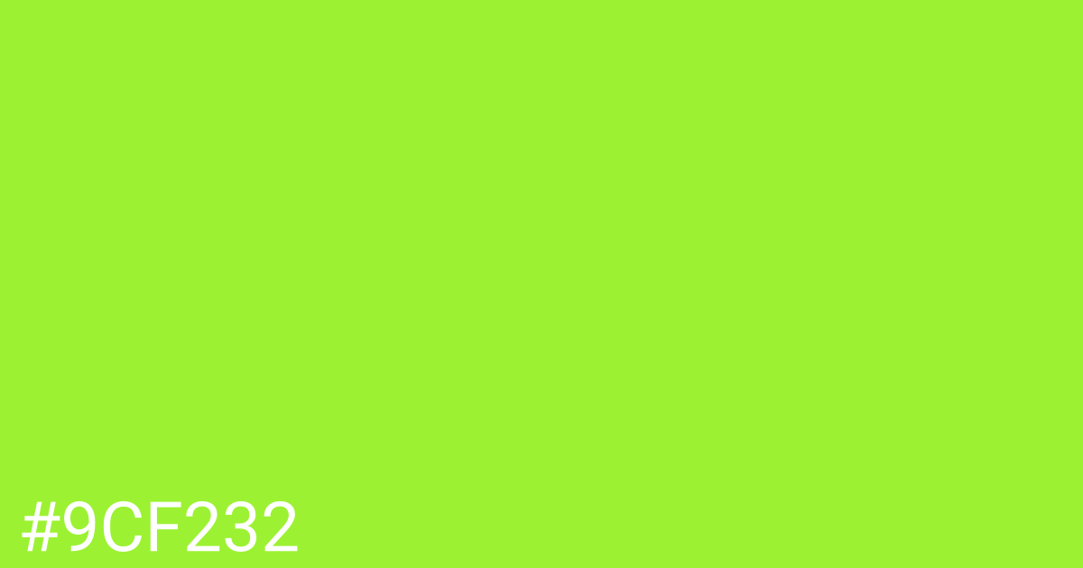 Hex color #9cf232 graphic