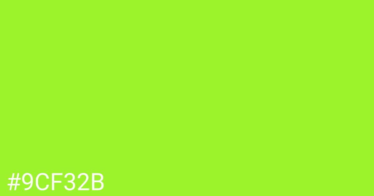 Hex color #9cf32b graphic