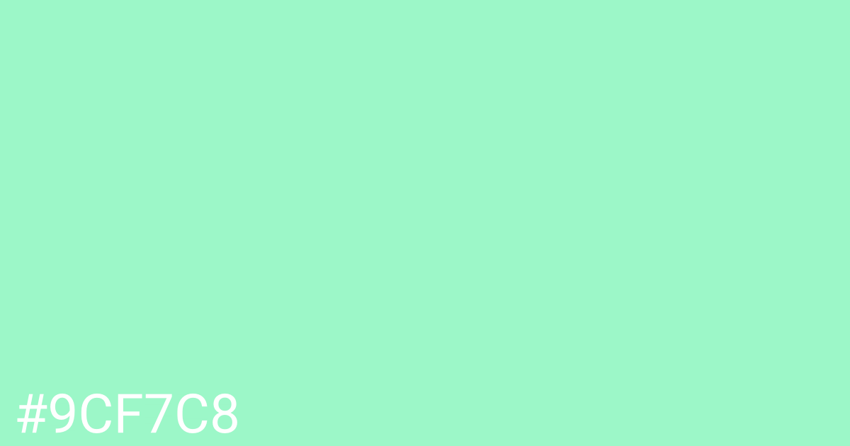 Hex color #9cf7c8 graphic