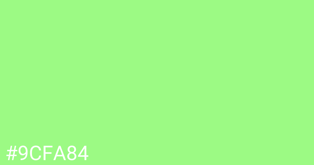 Hex color #9cfa84 graphic