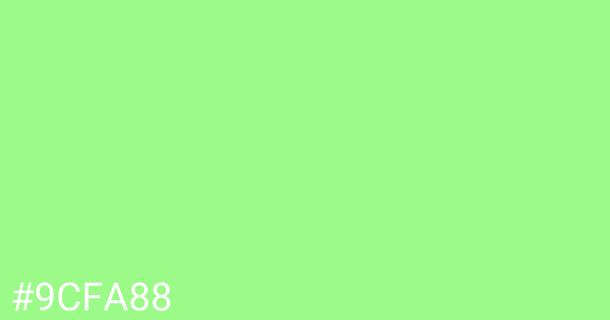 Hex color #9cfa88 graphic