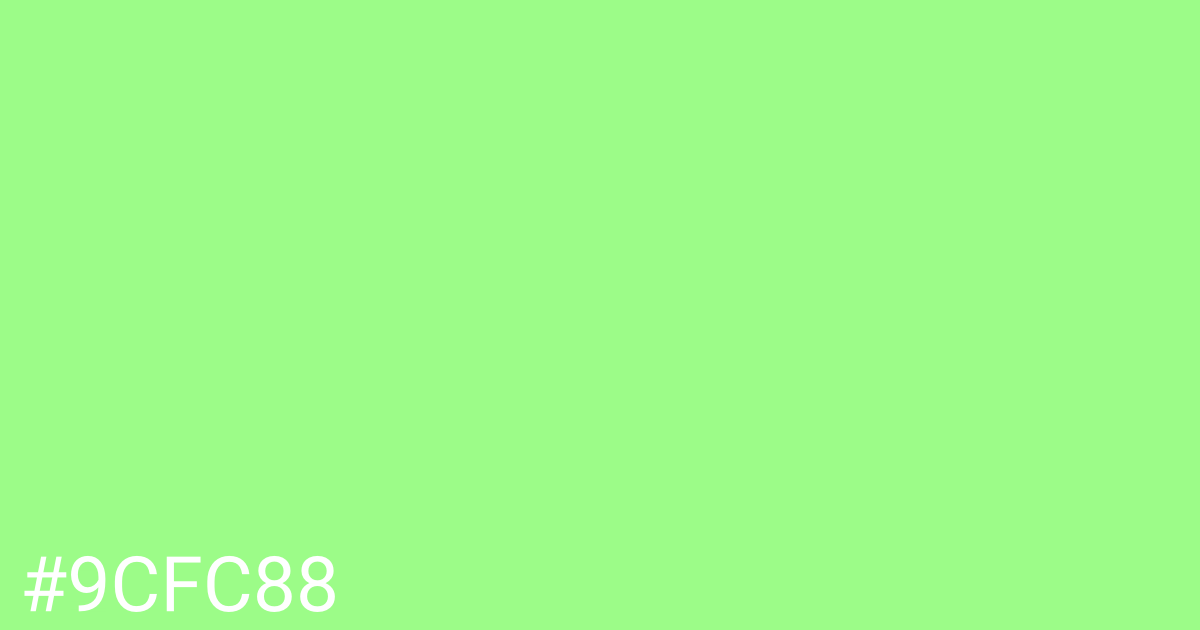 Hex color #9cfc88 graphic