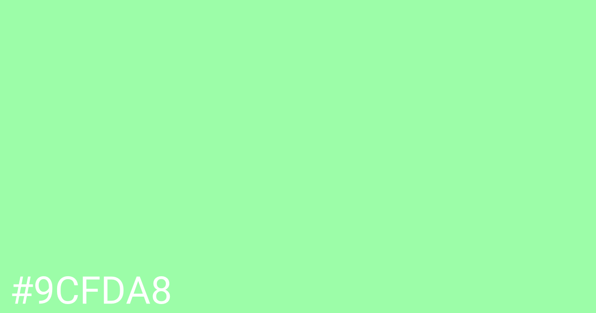 Hex color #9cfda8 graphic