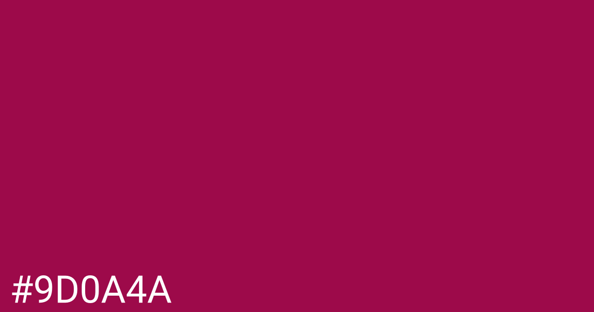 Hex color #9d0a4a graphic