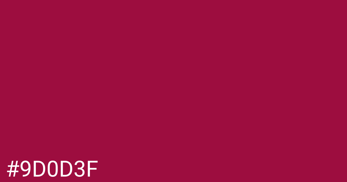 Hex color #9d0d3f graphic