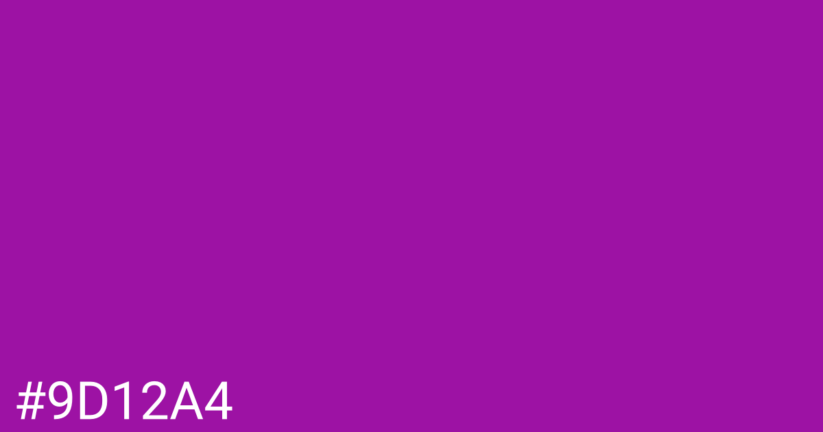 Hex color #9d12a4 graphic