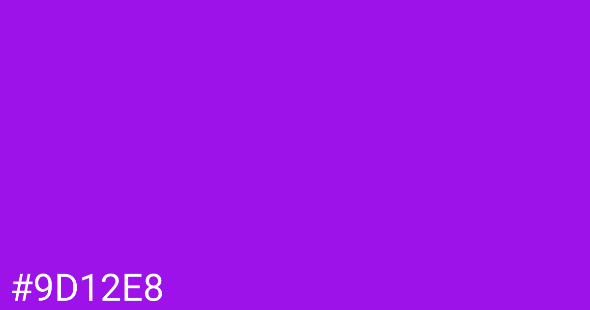 Hex color #9d12e8 graphic