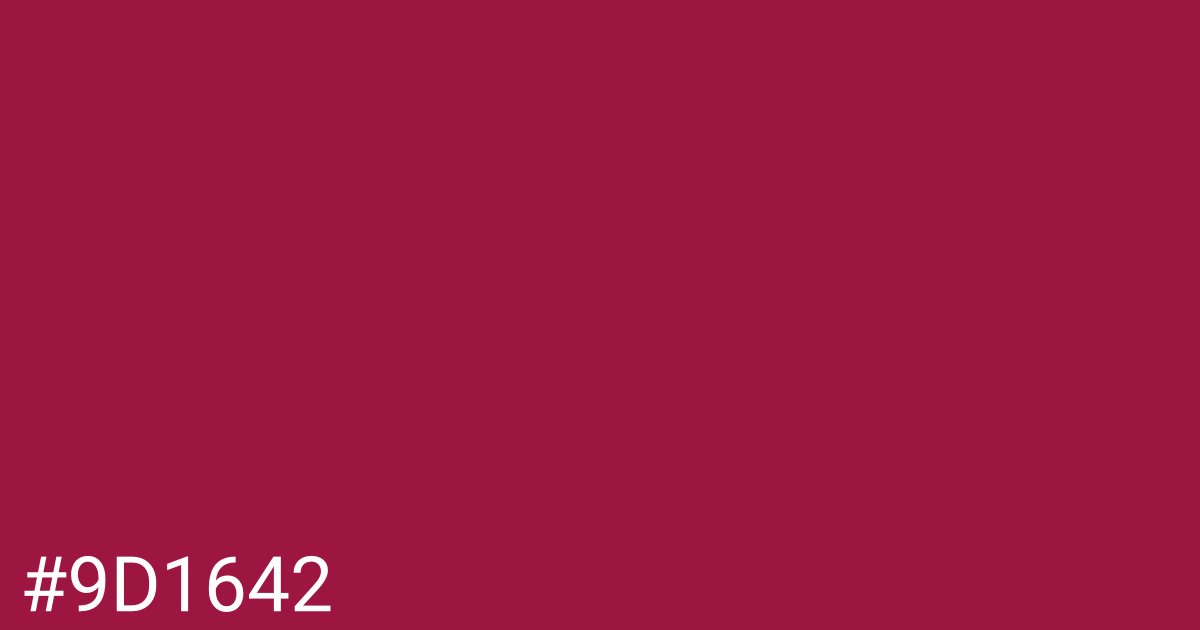Hex color #9d1642 graphic