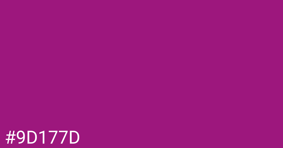 Hex color #9d177d graphic