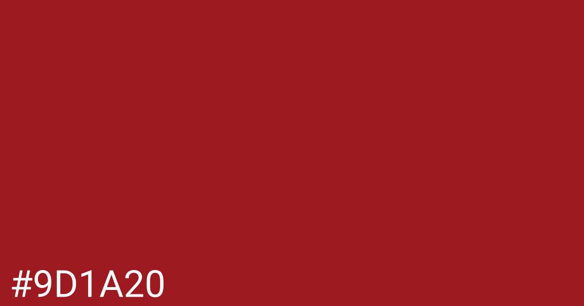 Hex color #9d1a20 graphic