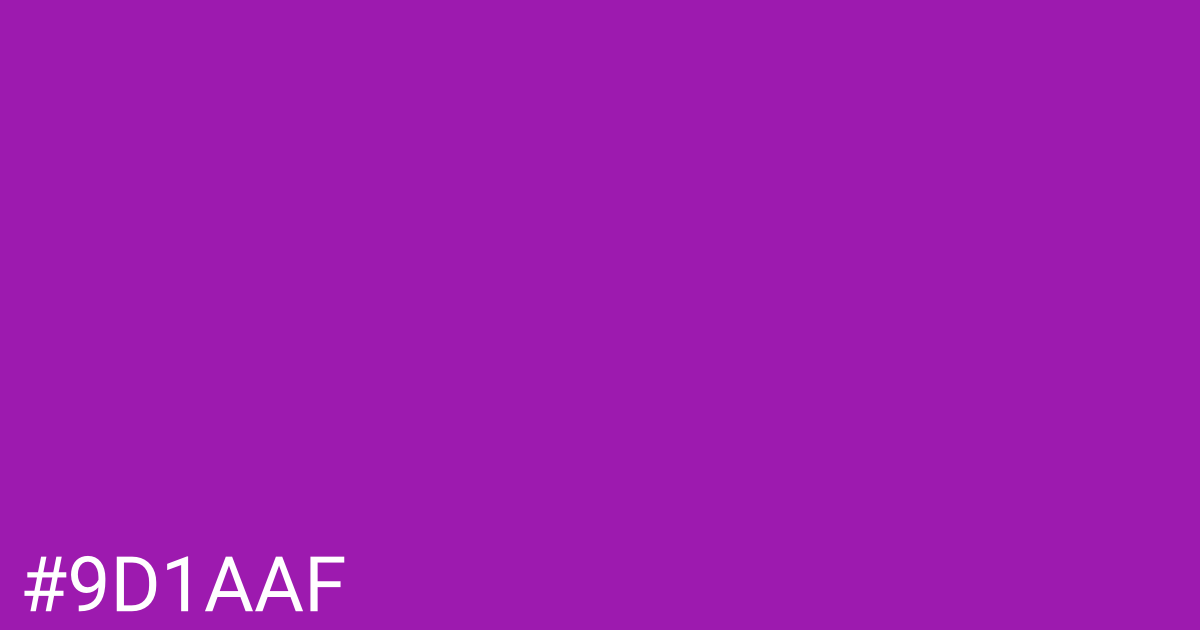 Hex color #9d1aaf graphic