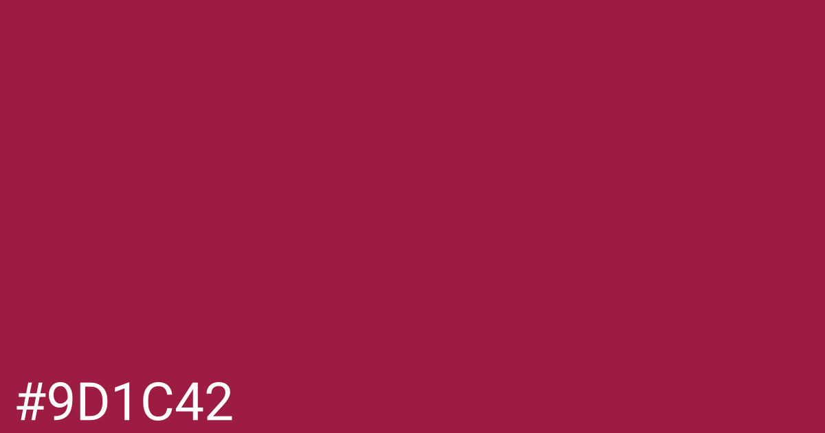 Hex color #9d1c42 graphic