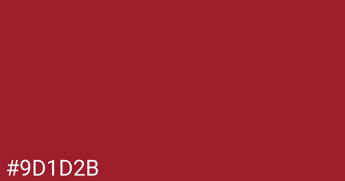 Hex color #9d1d2b graphic