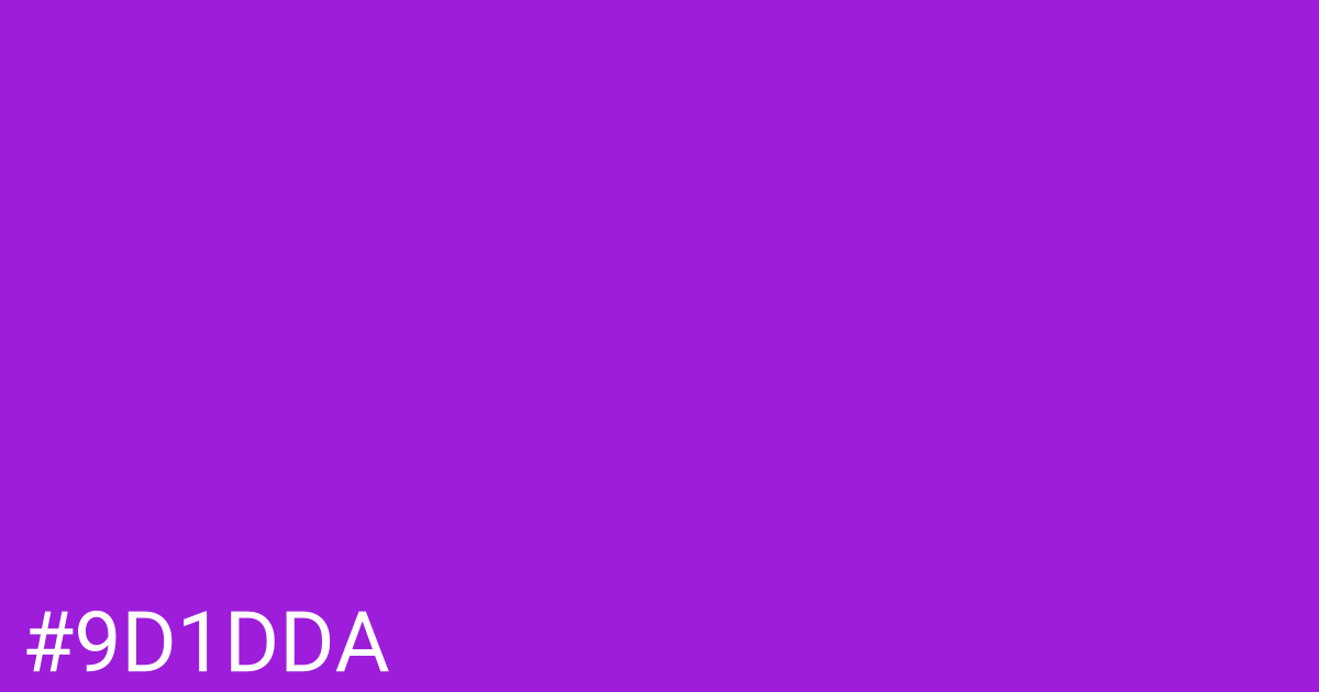 Hex color #9d1dda graphic