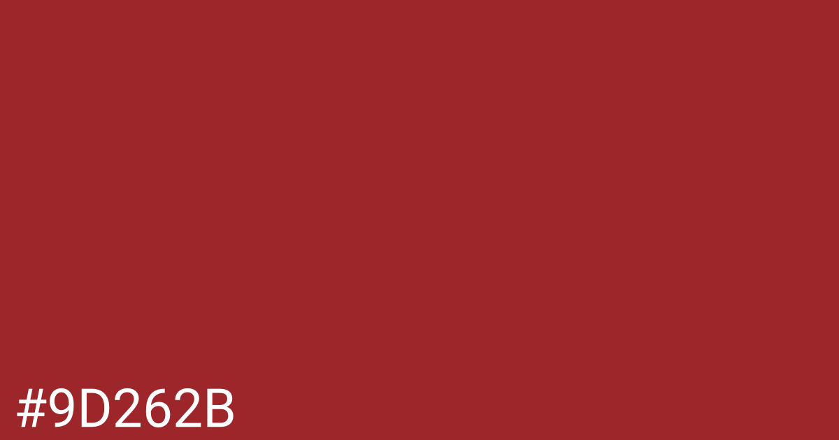 Hex color #9d262b graphic