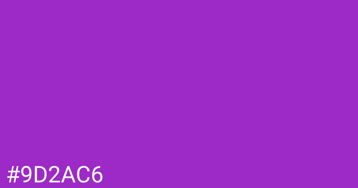 Hex color #9d2ac6 graphic