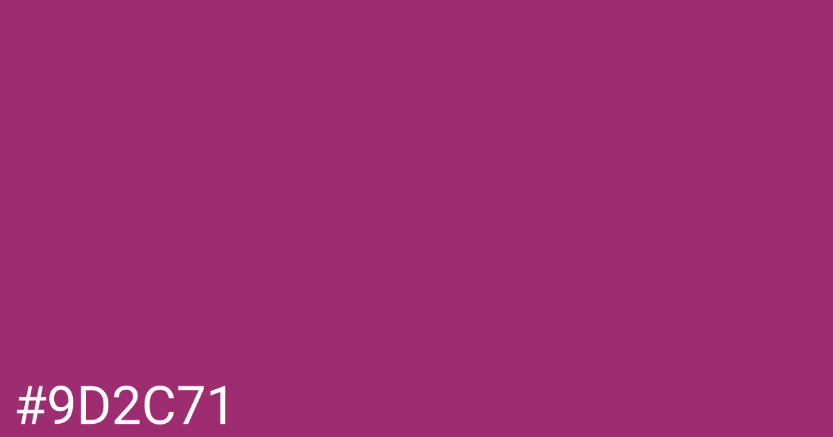 Hex color #9d2c71 graphic