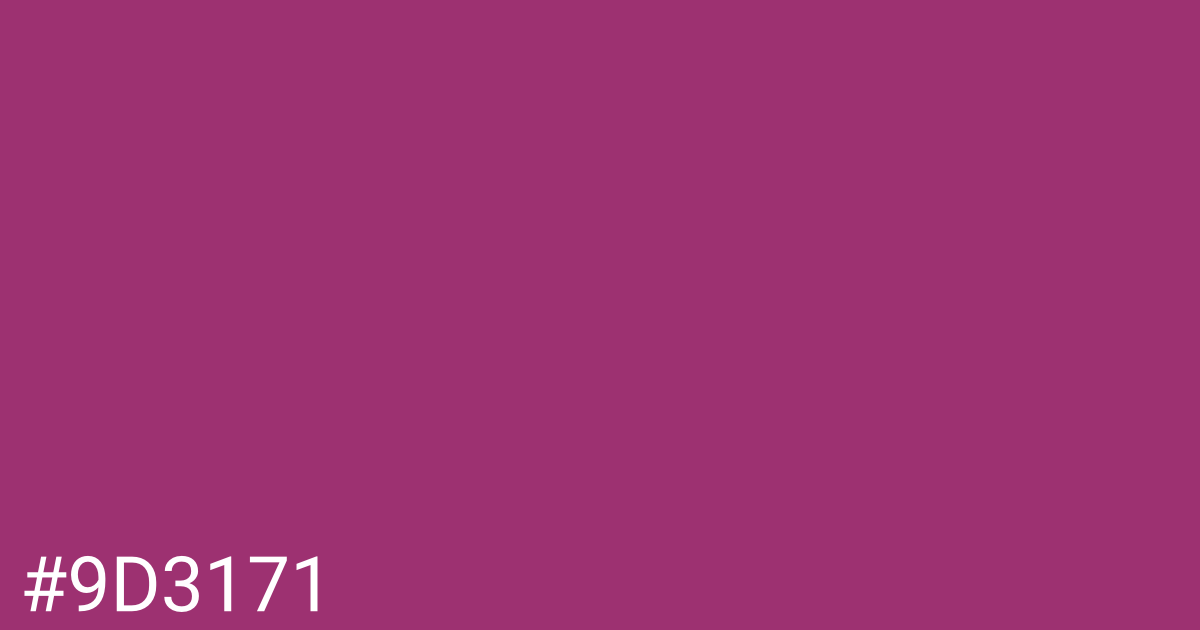 Hex color #9d3171 graphic