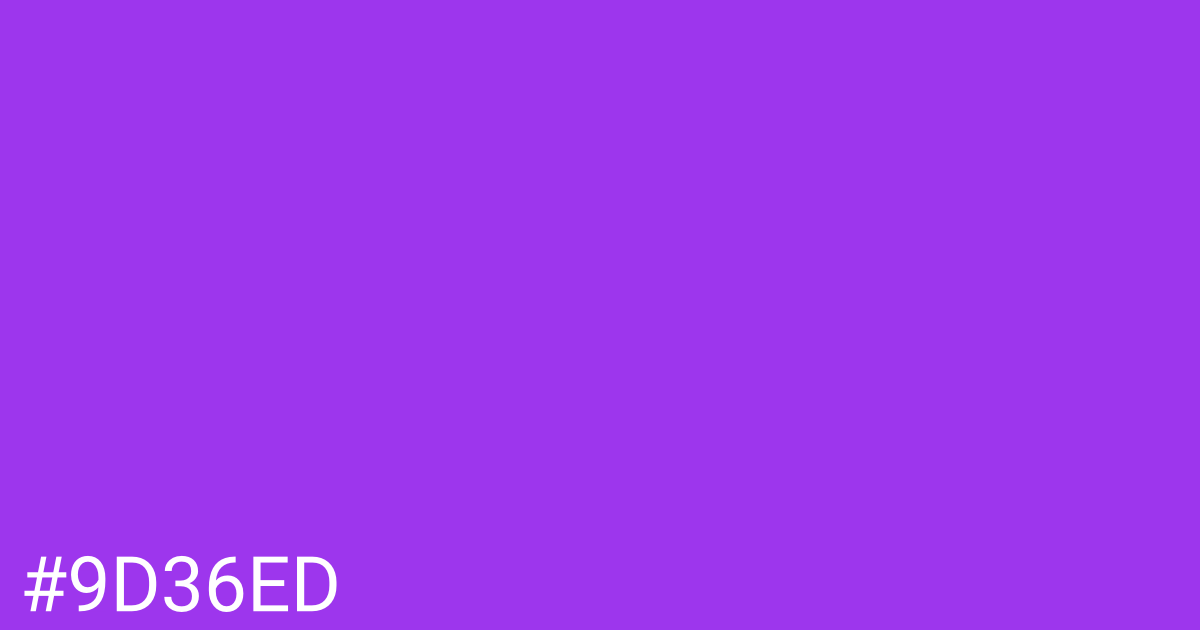 Hex color #9d36ed graphic