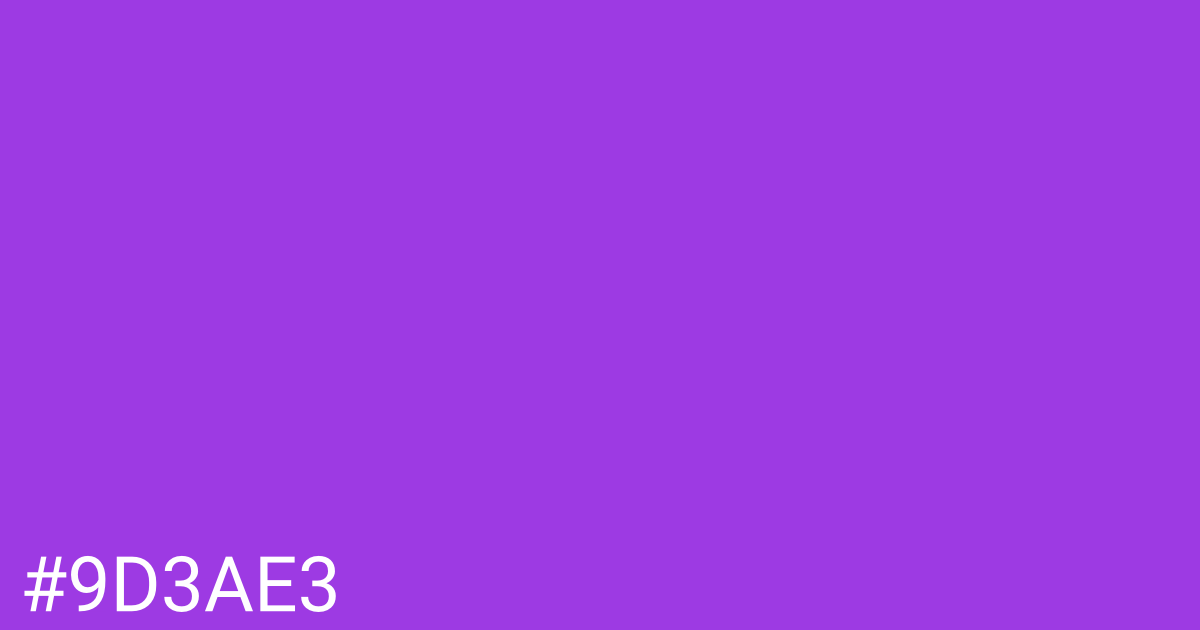 Hex color #9d3ae3 graphic