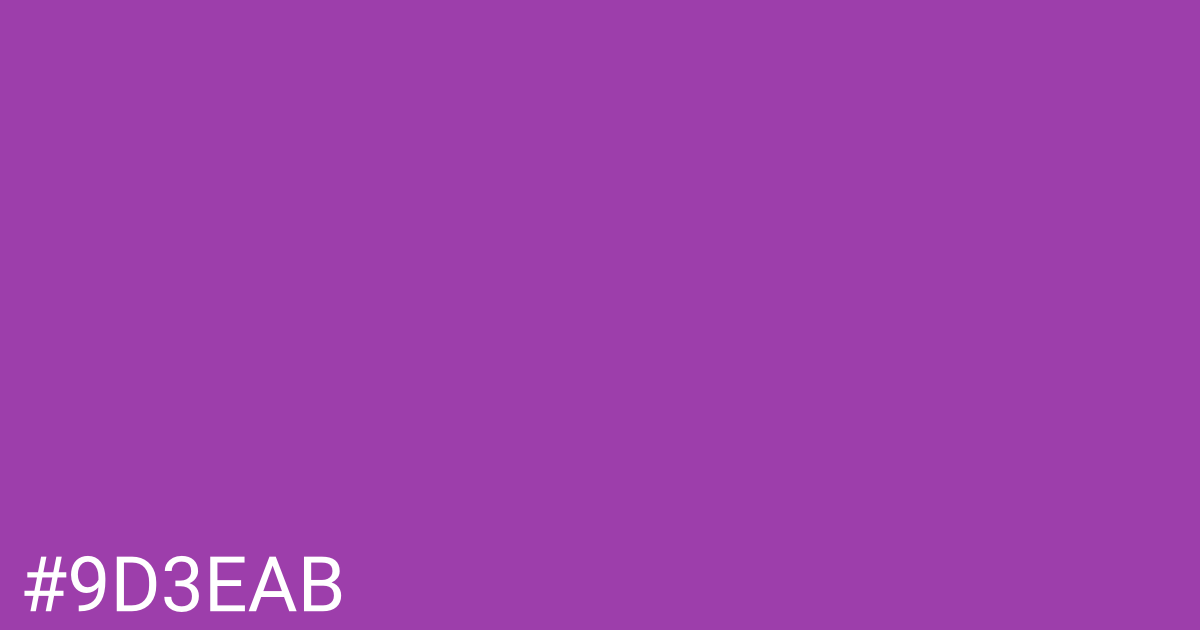 Hex color #9d3eab graphic