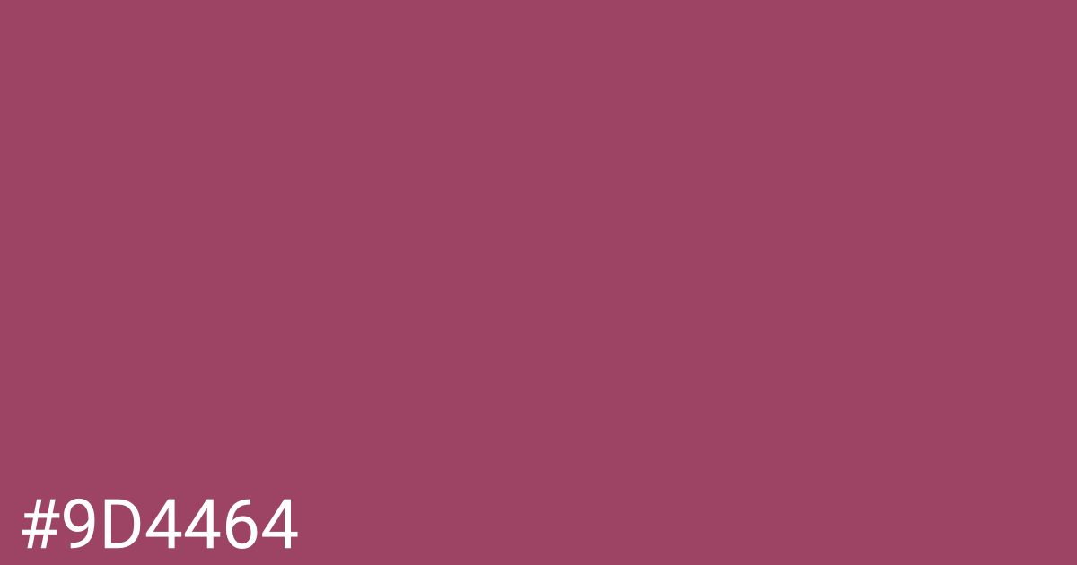 Hex color #9d4464 graphic