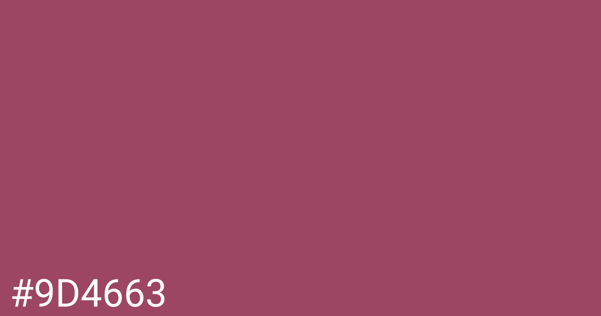 Hex color #9d4663 graphic