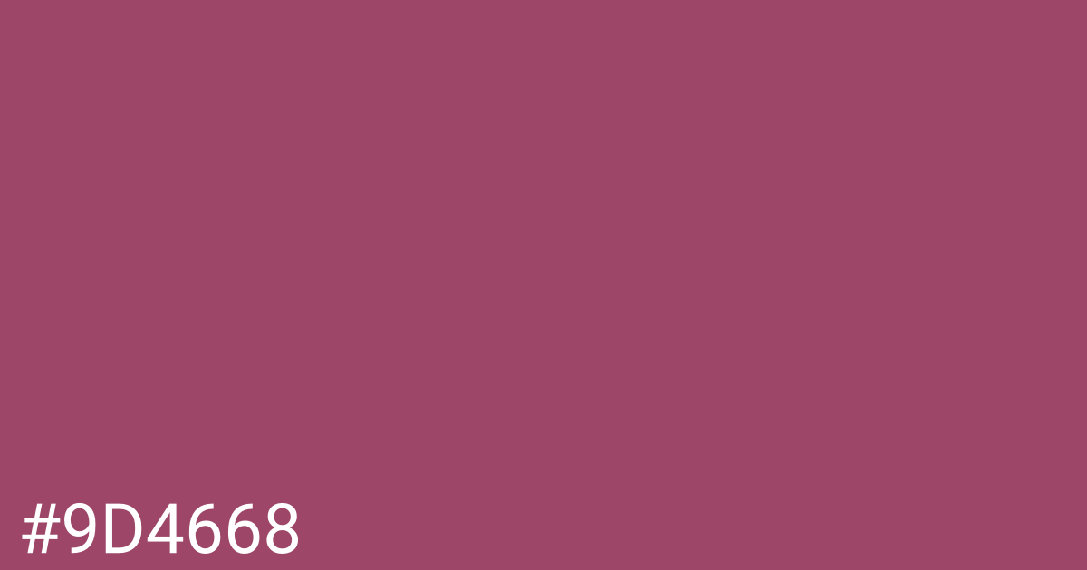 Hex color #9d4668 graphic