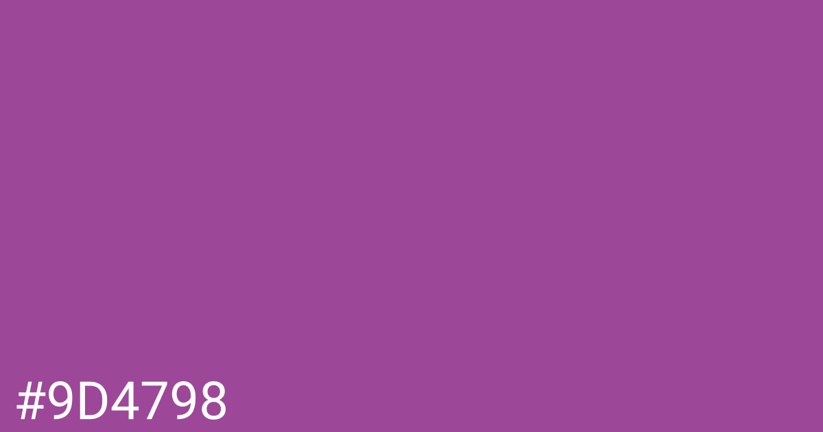 Hex color #9d4798 graphic