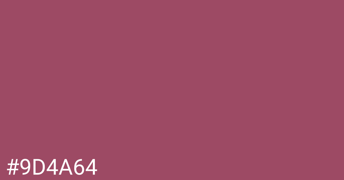 Hex color #9d4a64 graphic