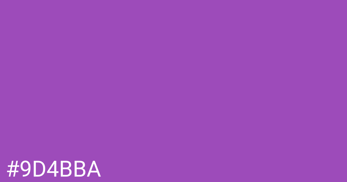Hex color #9d4bba graphic