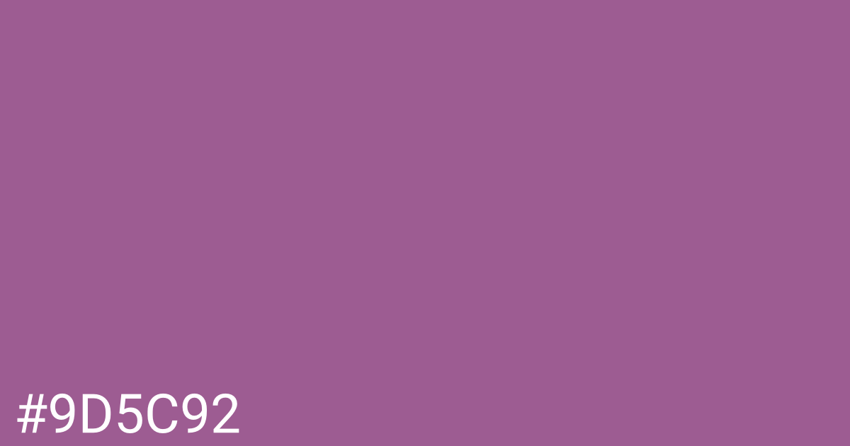 Hex color #9d5c92 graphic