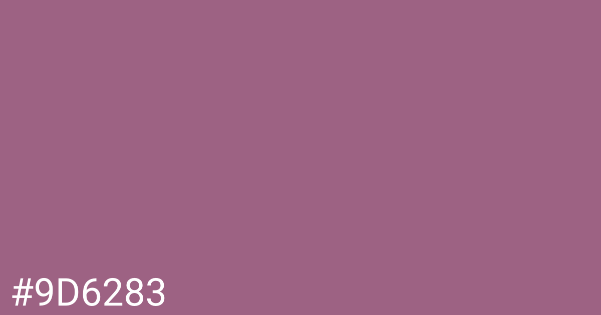 Hex color #9d6283 graphic