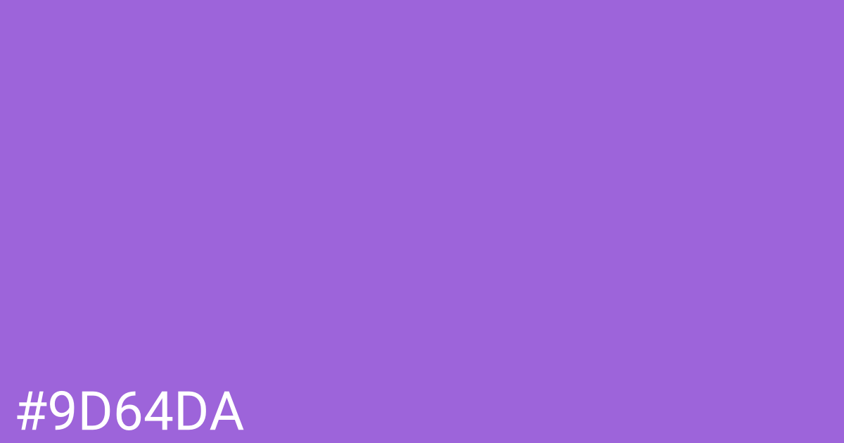 Hex color #9d64da graphic