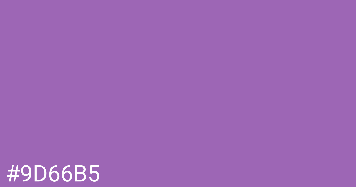 Hex color #9d66b5 graphic