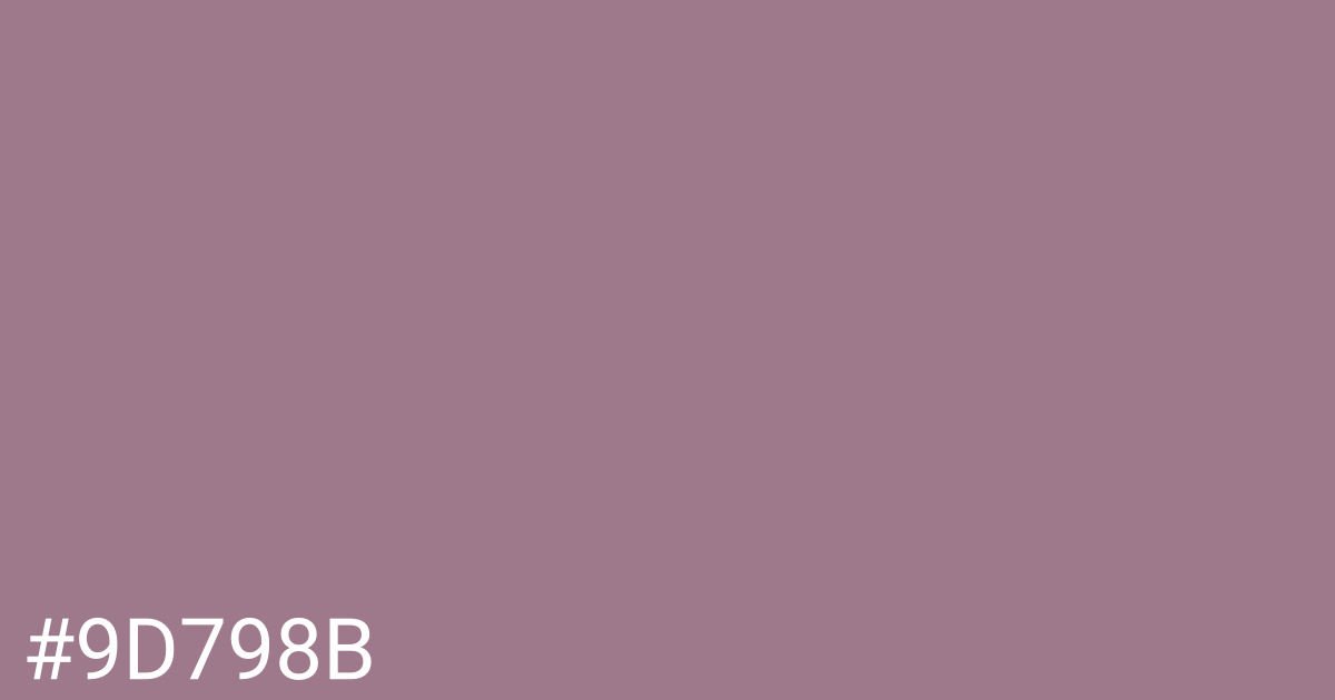 Hex color #9d798b graphic