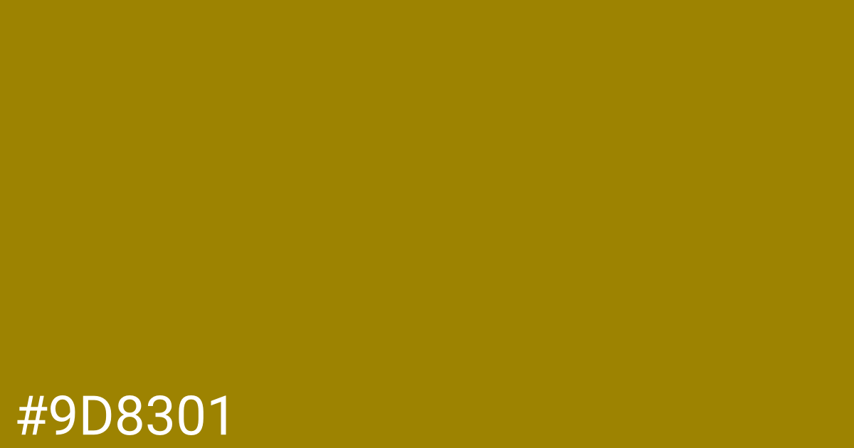 Hex color #9d8301 graphic