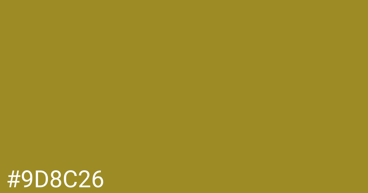Hex color #9d8c26 graphic