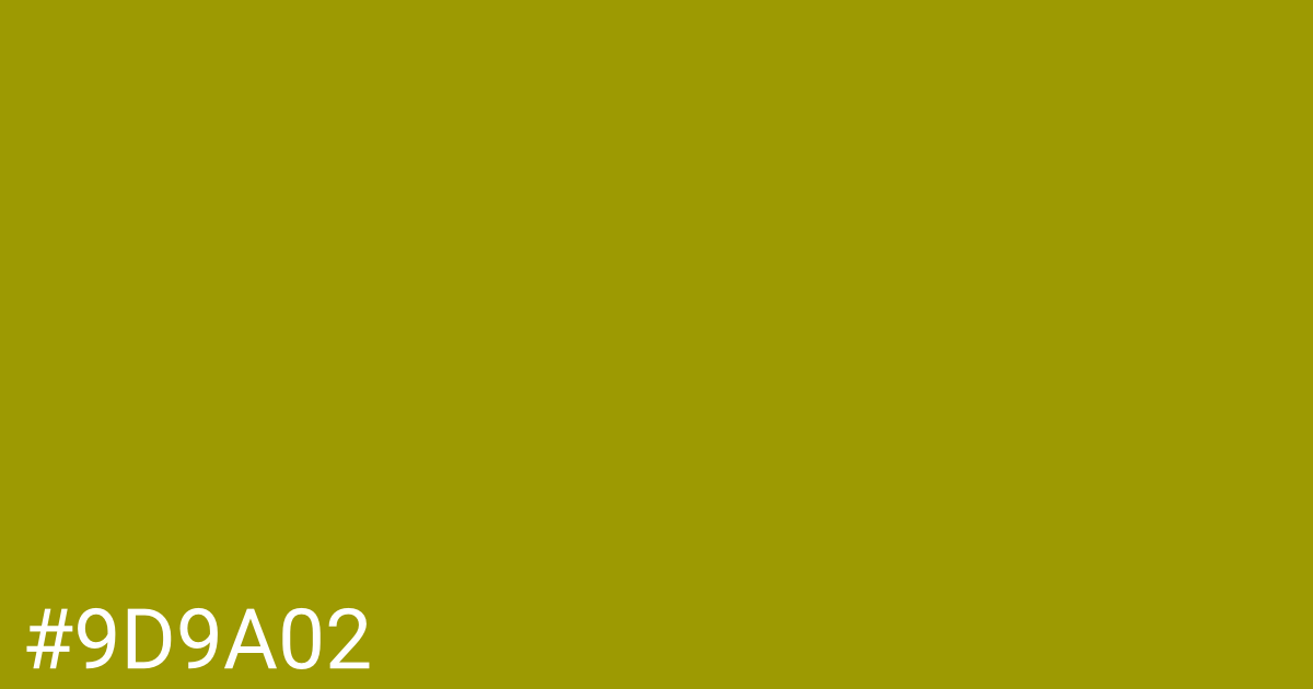 Hex color #9d9a02 graphic