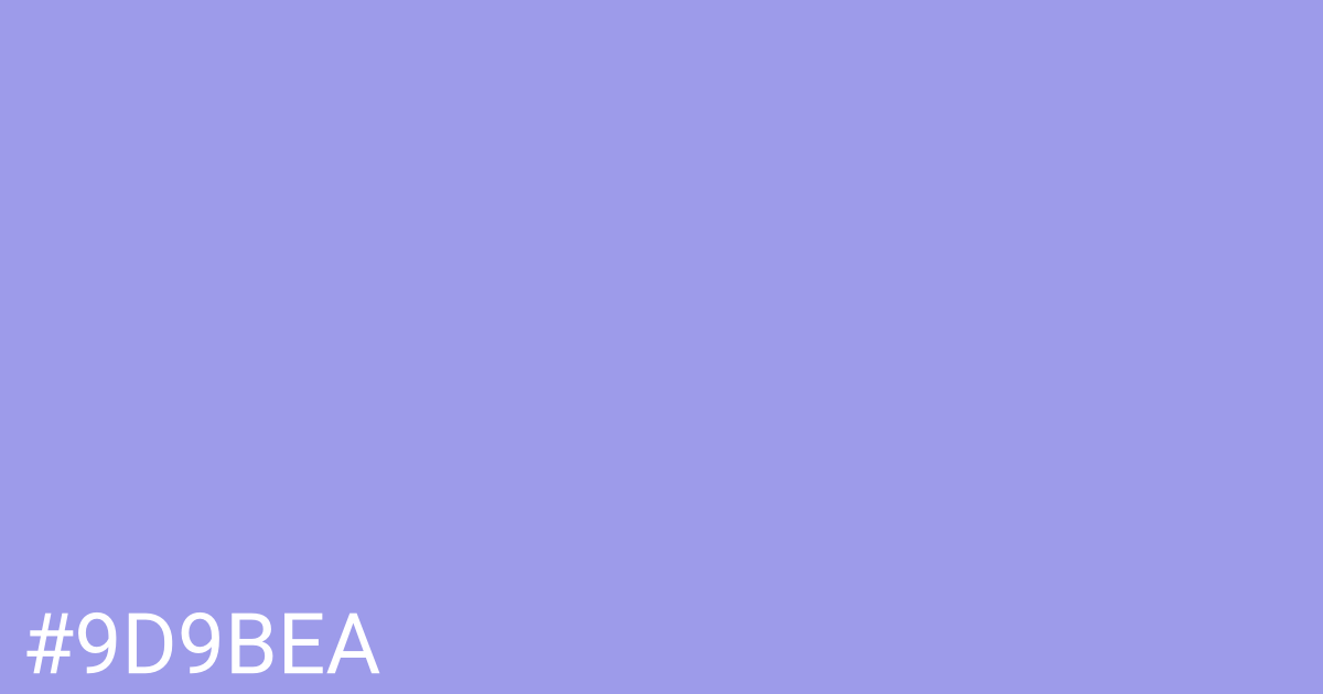 Hex color #9d9bea graphic