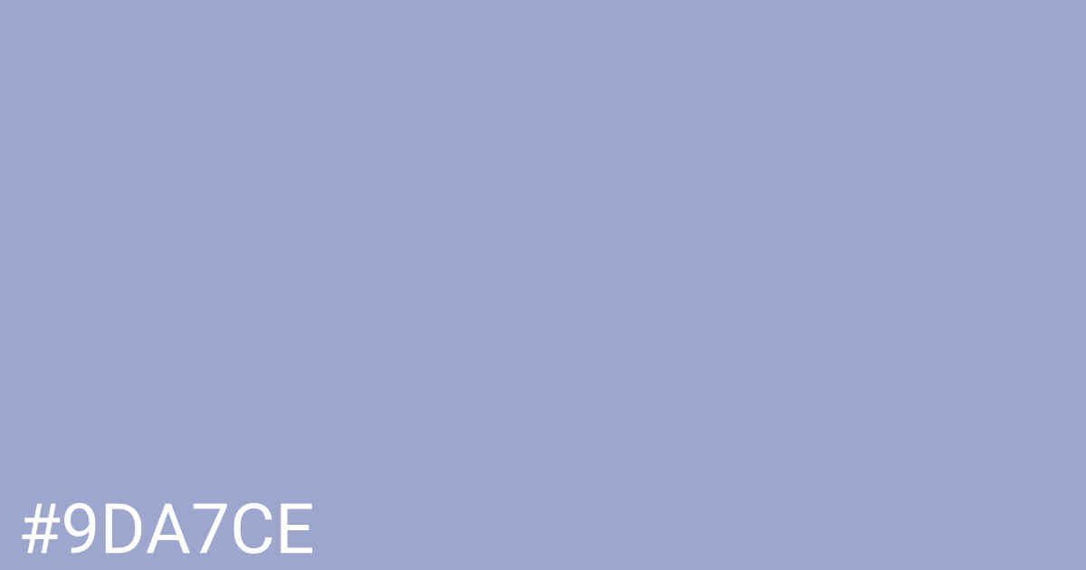 Hex color #9da7ce graphic